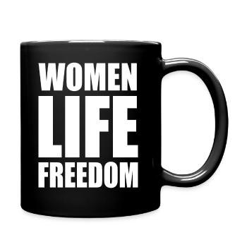 Women life freedom - Tasse einfarbig - Schwarz - Rechts
