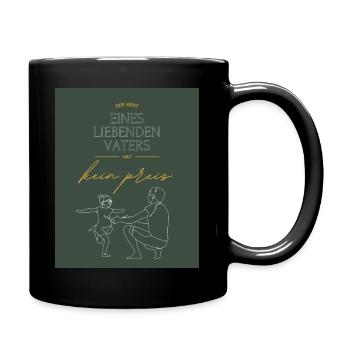 Liebender Vater - Tasse einfarbig - Schwarz - Rechts