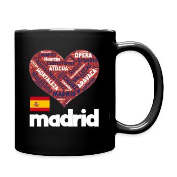 Madrid - Tasse einfarbig - Schwarz - Rechts