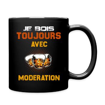 Bière Apéro Avec Modération - Mug uni - noir - Droite