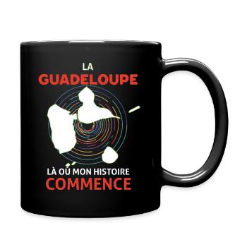 Ile de la Guadeloupe là où commence mon Histoire - Mug uni - noir - Droite