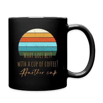 sunset coffee 3 - Tasse einfarbig - Schwarz - Rechts
