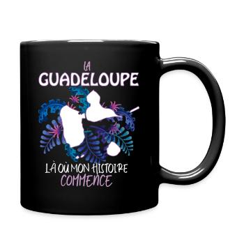La Guadeloupe Le Début De Mon Histoire - Mug uni - noir - Droite