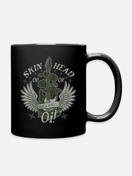 Oi Skinhead, Skinhead Girl, Punk - Mug uni - noir