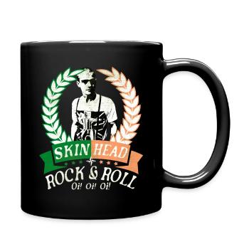 Oi Skinhead, Skinhead Girl, Punk - Full Colour Mug - black - Right