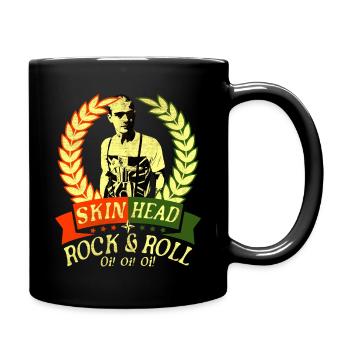 Oi Skinhead, Skinhead Girl, Punk - Full Colour Mug - black - Right
