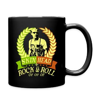 Oi Skinhead, Skinhead Girl, Punk - Full Colour Mug - black - Right