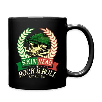 Oi Skinhead, Skinhead Girl, Punk - Full Colour Mug - black - Right