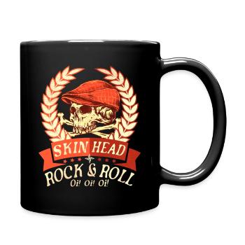 Oi Skinhead, Skinhead Girl, Punk - Full Colour Mug - black - Right