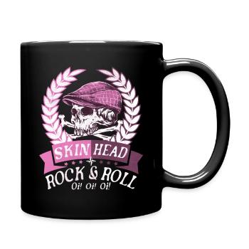 Oi Skinhead, Skinhead Girl, Punk - Full Colour Mug - black - Right