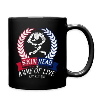 Oi Skinhead, Skinhead Girl, Punk - Full Colour Mug - black - Right