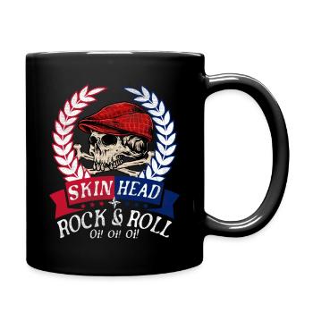 Oi Skinhead, Skinhead Girl, Punk - Full Colour Mug - black - Right