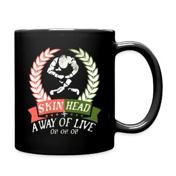 Oi Skinhead, Skinhead Girl, Punk - Full Colour Mug - black - Right