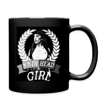 Oi Skinhead, Skinhead Girl, Punk - Full Colour Mug - black - Right