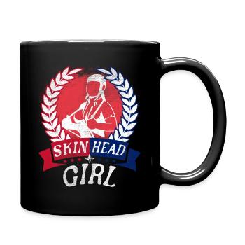 Oi Skinhead, Skinhead Girl, Punk - Full Colour Mug - black - Right