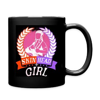 Oi Skinhead, Skinhead Girl, Punk - Full Colour Mug - black - Right