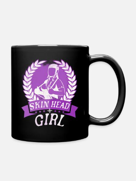 Oi Skinhead, Skinhead Girl, Punk - Mug uni - noir