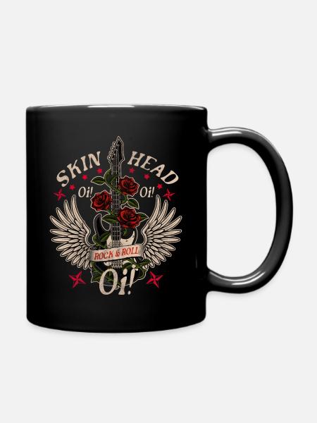 Oi Skinhead Skinhead Girl - Full Colour Mug - black