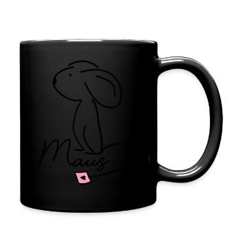 Maus - Mein Schatz. mein Mausi - Tasse einfarbig - Schwarz - Rechts
