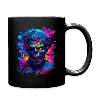 Zombie Head - Tasse einfarbig - Schwarz - Rechts