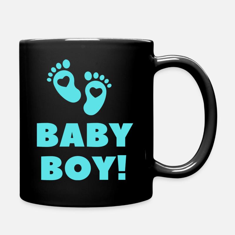 Schrift Baby Boy! - Tasse einfarbig - Schwarz