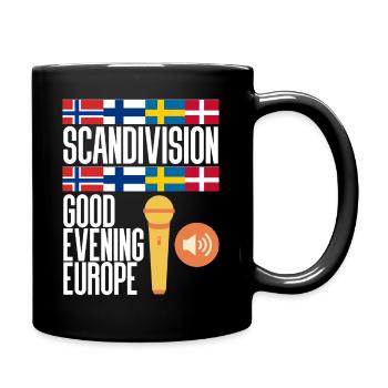 Eurovision Sweden Norway Denmark Finland - Full Colour Mug - black - Right