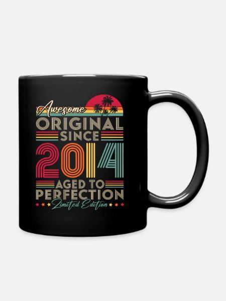 2014 Vintage Original Retro Geburtstagsgeschenk - Tasse einfarbig - Schwarz