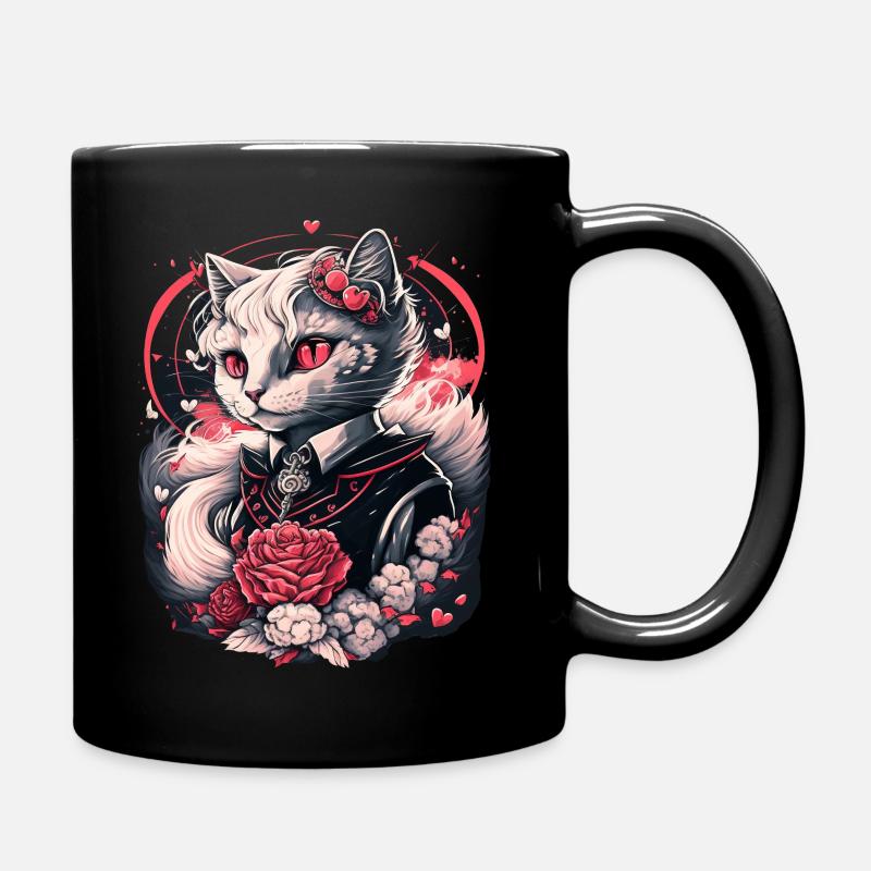 Serviteur de chat personnel - Valentine Cat Lady - Mug uni - noir
