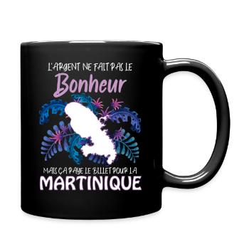 La Martinique Bonheur Et Billet Départ - Mug uni - noir - Droite