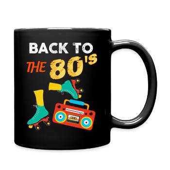 Zurück zu den 80er Jahren Vintage-Geschenk - Tasse einfarbig - Schwarz - Rechts