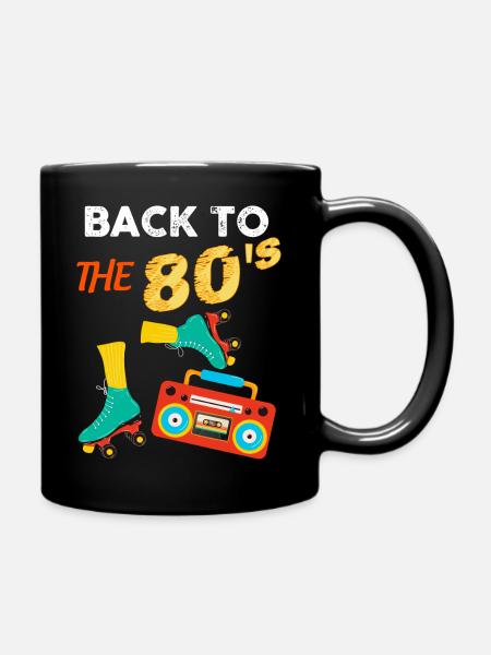 Zurück zu den 80er Jahren Vintage-Geschenk - Tasse einfarbig - Schwarz