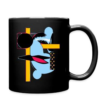 Un monde abstrait - Mug uni - noir - Droite