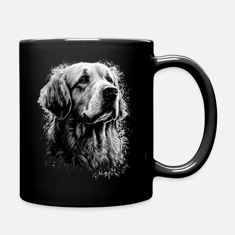 Golden Retriever - Tasse einfarbig - Schwarz