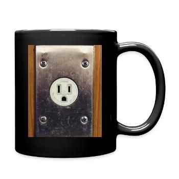 Sad electrical face - Tasse einfarbig - Schwarz - Rechts
