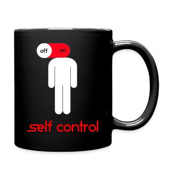 Self control - Full Colour Mug - black - Right