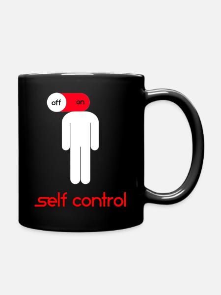 Self control - Tasse einfarbig - Schwarz