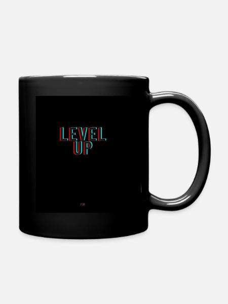 LEVEL UP - Tasse einfarbig - Schwarz