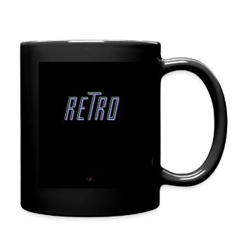 Retro - Tasse einfarbig - Schwarz - Rechts
