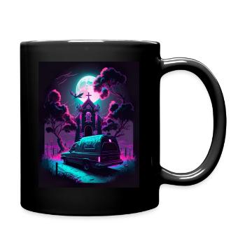 Hearse Cyber Funeral Car - Full Colour Mug - black - Right