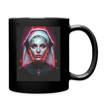 Creepy Nun - Full Colour Mug - black - Right