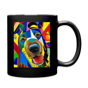 Super hero dog #3 - Full Colour Mug - black - Right