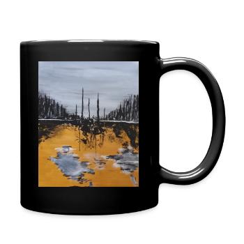 Mysterious sea painting - Tasse einfarbig - Schwarz - Rechts