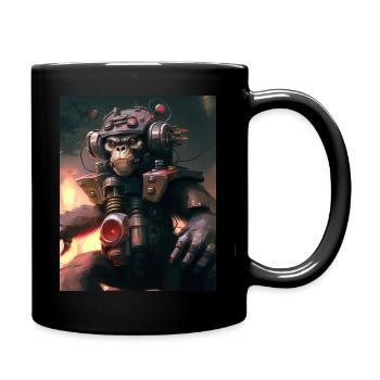 Monkey War Gift - Full Colour Mug - black - Right