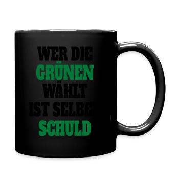 Witze Grüne Die Grünen Habeck Baerbock Partei - Tasse einfarbig - Schwarz - Rechts