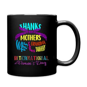 Women Embrace Equity International Womens Day 2023 - Full Colour Mug - black - Right