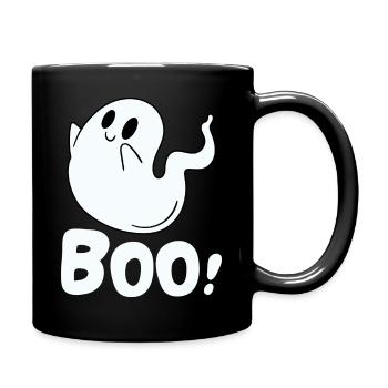 Boo Geist - Tasse einfarbig - Schwarz - Rechts