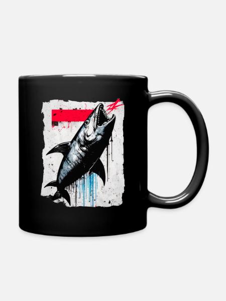 Tuna death t shirt peche t shirt papa - Mug uni - noir