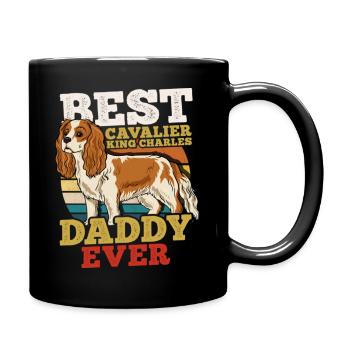 Cavalier King Charles Dog Dad Fête des pères - Mug uni - noir - Droite