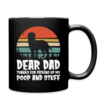 Cher papa, merci d’avoir ramassé mon caca Fête des pères - Mug uni - noir - Droite