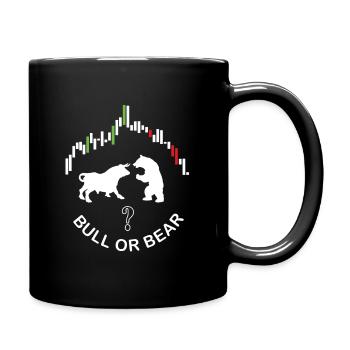 Bull or bear, the battle in the cryptocurrency - Full Colour Mug - black - Right